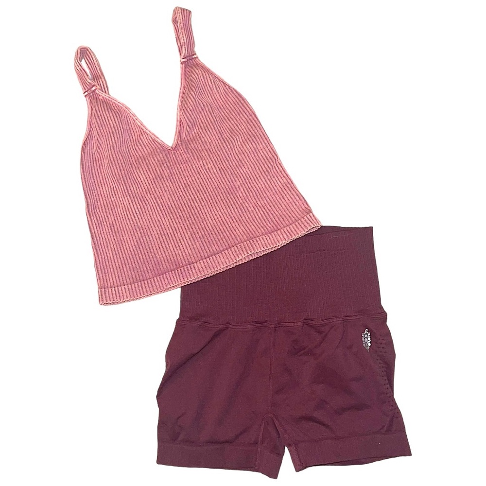 FREE PEOPLE Bike Shorts W/ Coordinating Top - Picture 10 of 10